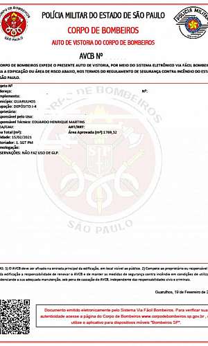 Alvará do Corpo de bombeiros Alvará do Corpo de bombeiros
